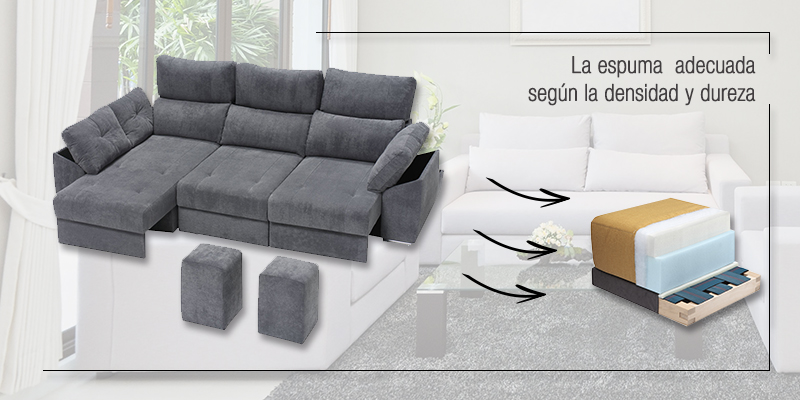Qué espuma usan los sofás de gama alta muy cómodos? 